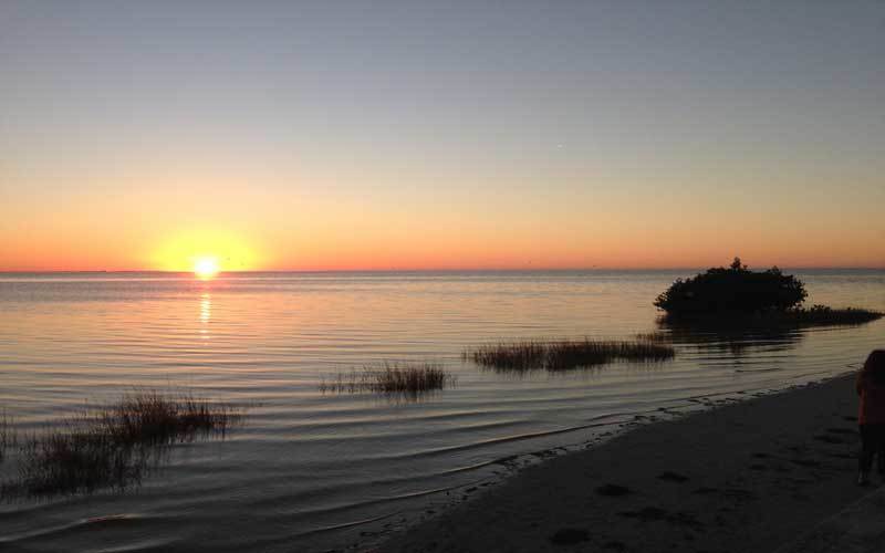 An image of a sunset on a New Port Richey beach